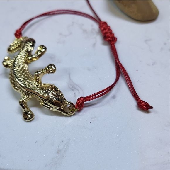 Handmade bracelets gold plated black or red - Picture 6 of 8